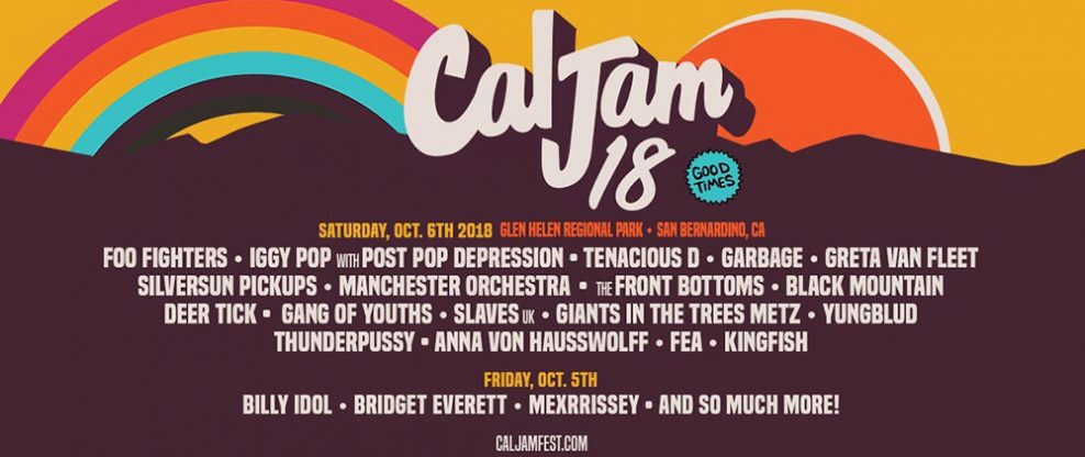 Foo Fighters, Billy Idol, Iggy Pop To Headline Cal Jam 18