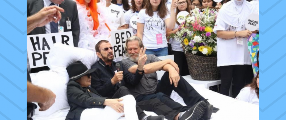 Yoko, Ringo & Jeff Bridges Have A 'Bed-In'