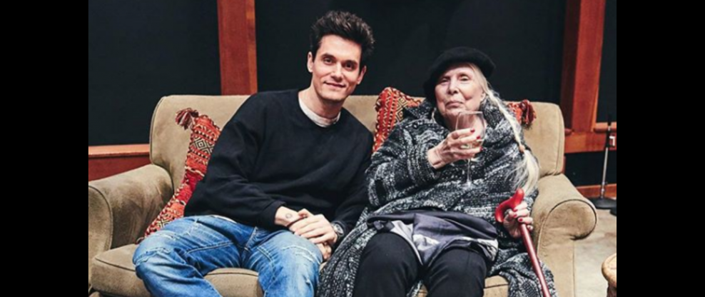 John Mayer Gets A Surprise Visit From Joni Mitchell