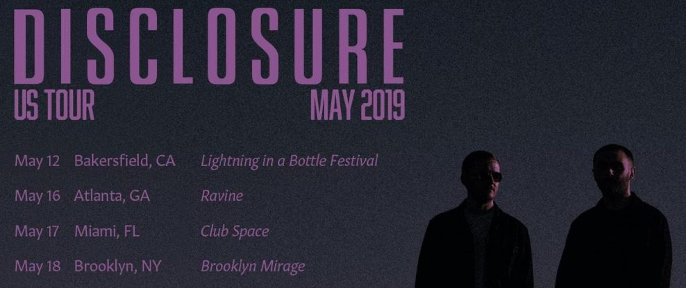 Disclosure Announces North American Dates