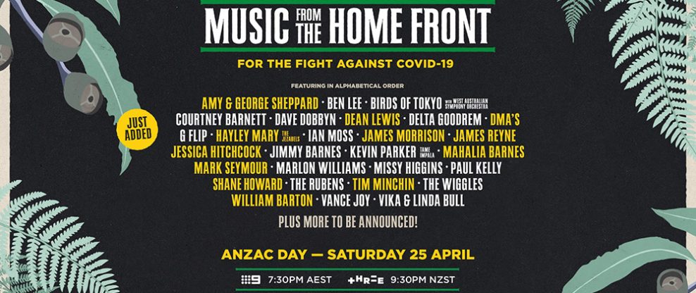 Frontier Touring Announces Music From The Homefront, A Virtual Music Fest For ANZAC Day