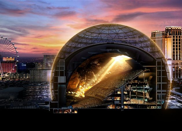 Las Vegas & MSG Continue to Build World's Largest Futuristic Sphere-Shaped Concert Venue