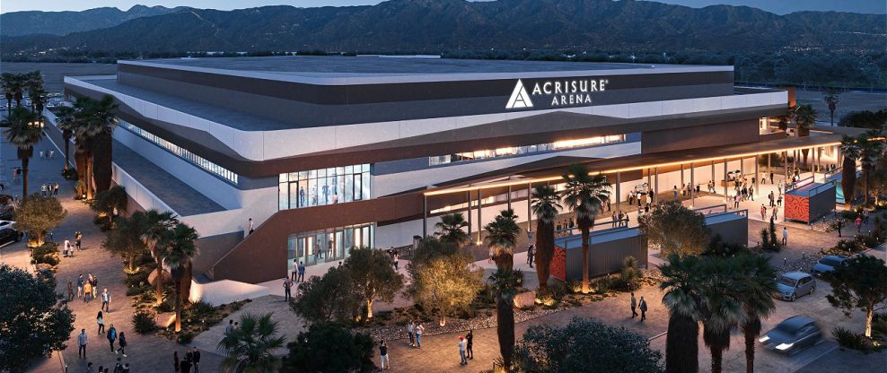 Acrisure Arena 'Tops Out' As Workers Put The Final Structural Steel In Place